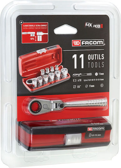 Facom Set Ratchet 1\4" 11pcs