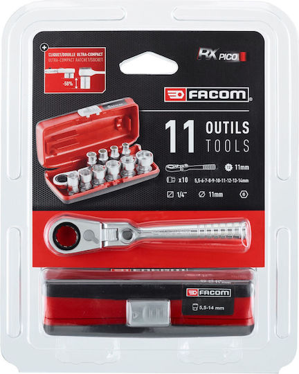 Facom Set Ratchet 1\4" 11pcs