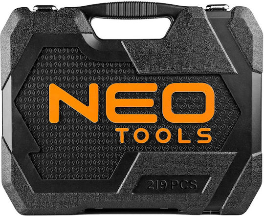 Neo Tools Καστάνια με Καρυδάκια 1\2" & 1\4" & 3\8" 219τμχ