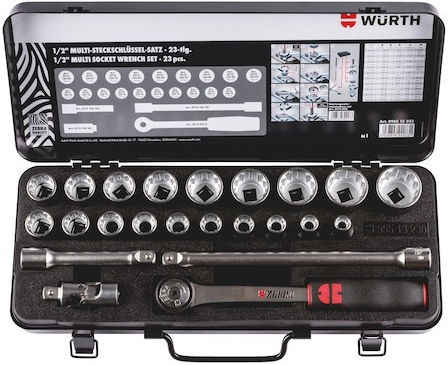 Wurth Zebra Set Ratchet 1\2" 23pcs 096513023