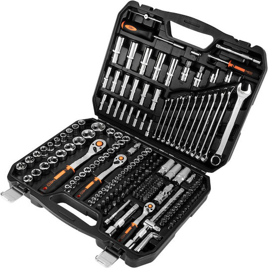 Neo Tools Καστάνια με Καρυδάκια 1\2" & 1\4" & 3\8" 219τμχ