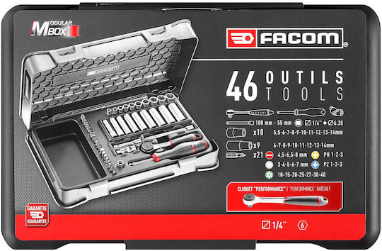 Facom Set Ratchet 1\4" 46pcs