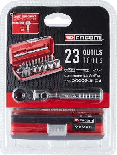 Facom Set Ratchet 1\4" 23pcs