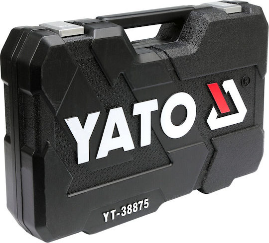 Yato Set de chei tubulare și clichet 1\2" & 1\4" & 3\8" 126buc