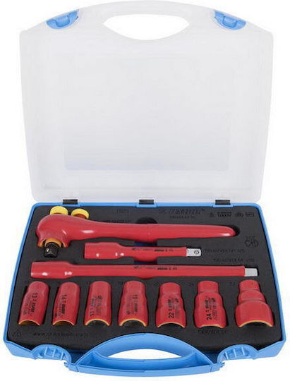 Unior 190VDE6P10 Set Ratchet 1\2" 10pcs 621646