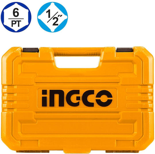 Ingco Set Ratchet 1\2" 62pcs