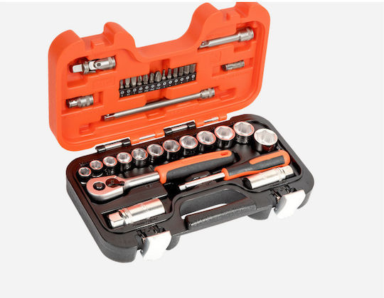 Bahco Set de chei tubulare și clichet 1\4" & 3\8" 33buc
