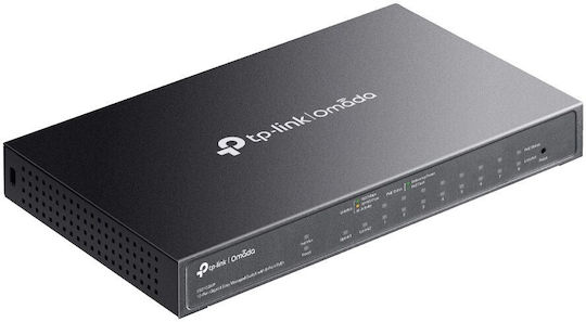 TP-LINK Omada ES210GMP Managed L2 PoE+ Switch with 8 Gigabit (1Gbps) Ethernet Ports and 1 SFP Port