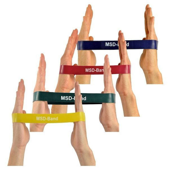 MVS In Motion Bandă de rezistență pentru exerciții Bucla Mediu Roșu 0.03m