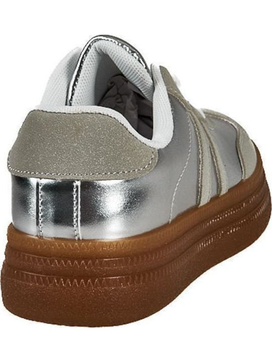 Adidași Flatforms Pentru Femei Argintii