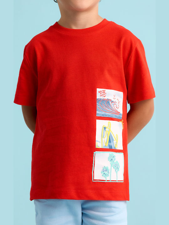 Παιδικό T-shirt Κόκκινο surf