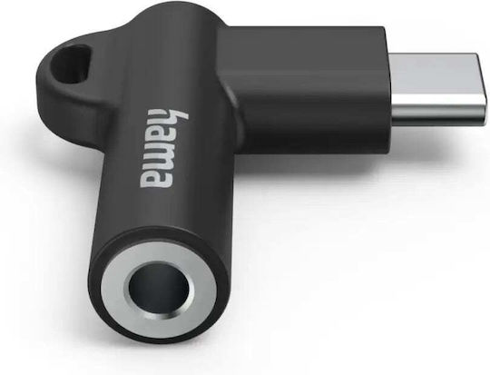 HAMA Конвертор USB-C женски към 3.5mm женски Черен 1бр 00201701