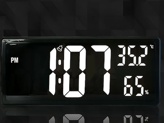 Verk Group Tischuhr Digital LED Mit Wecker Schwarze