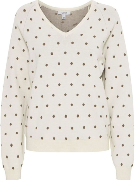Women's Crop Sweater Beige Melange