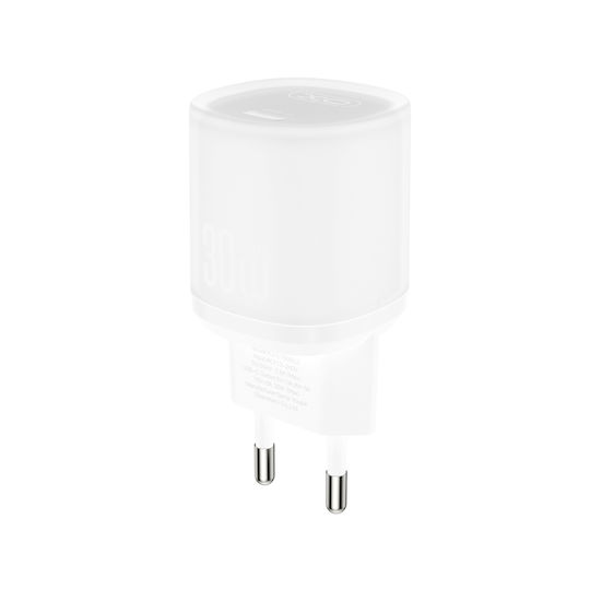 XO Φορτιστής Χωρίς Καλώδιο με Θύρα USB-C 30W Power Delivery Λευκός (L150)