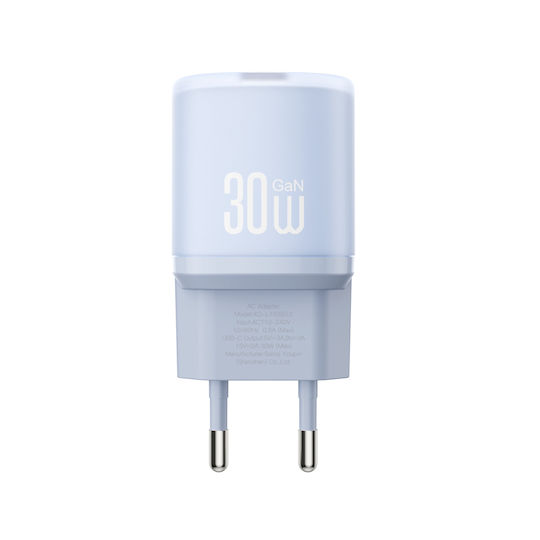 XO Charger Without Cable with USB-C Port 30W Blue (L150)