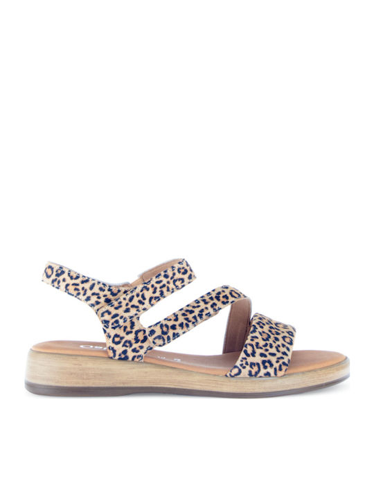 Leather Women's Flat Sandals Anatomic in Brown Color
