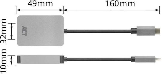 Act Ac7056 Sd Micro Sd Card Reader Sdxc Usb-c