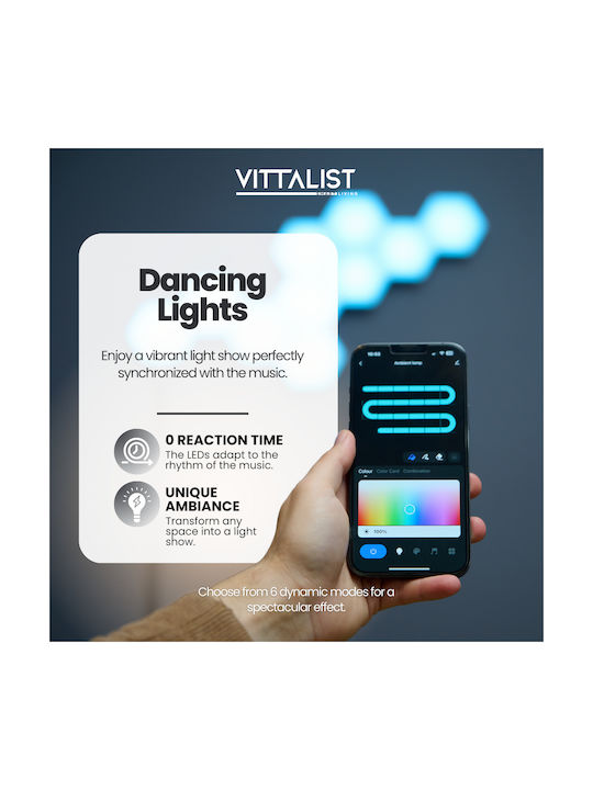 Vittalist Smart Διακοσμητικό Φωτιστικό LED Πίνακας 12εκ.