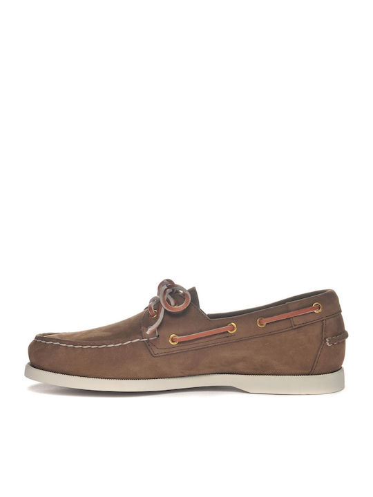 Docksides Portland Men's Leather Boat Shoes Brown