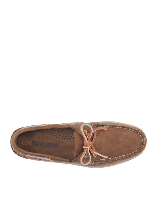 Docksides Portland Men's Leather Boat Shoes Brown