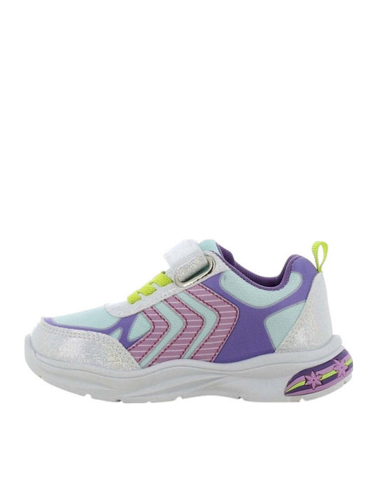 Frozen Kinder Sneakers Anatomisch mit Klettverschluss & Lichtern Silber