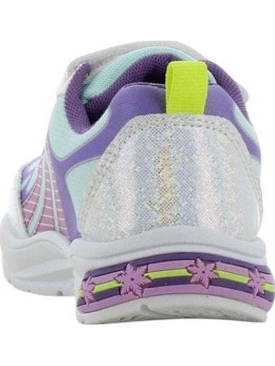 Frozen Kinder Sneakers Anatomisch mit Klettverschluss & Lichtern Silber