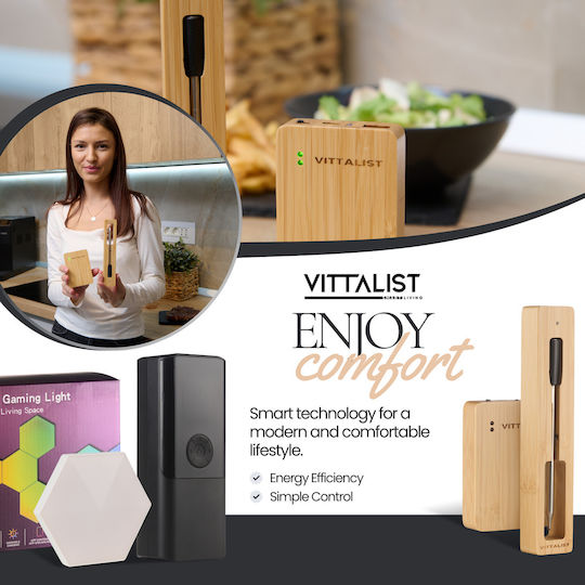 Vittalist Fără fir magazin online Termometru Cuptor cu Ac și Bluetooth