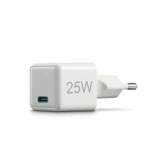 HAMA Charger Without Cable with USB-C Port 25W Power Delivery / Quick Charge 2.0 Whites (201981)