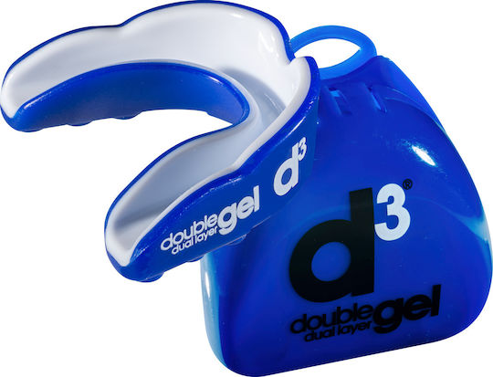 D3 Double Dual Layer Gel Mouthguard Μασελάκι Προστασίας Αθλητών 12+ Years Old Black White