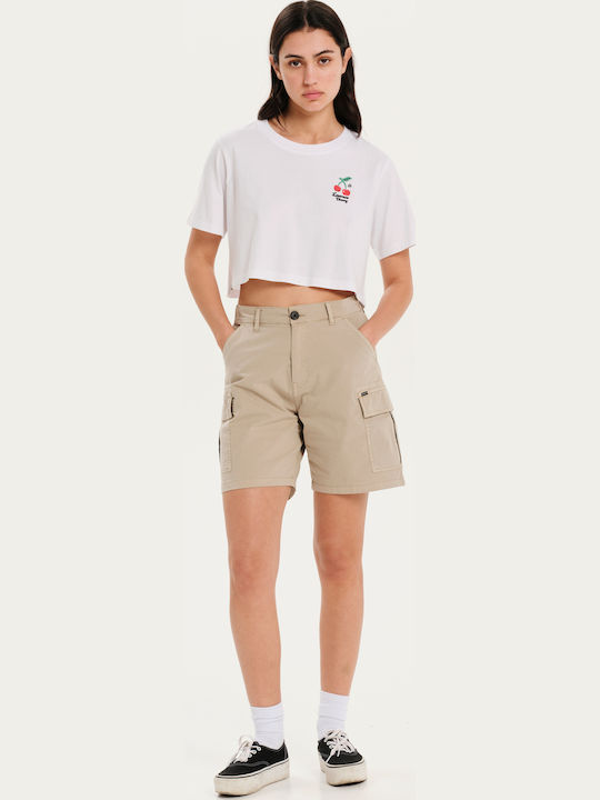 Γυναικείο Αθλητικό Σορτς Μπεζ