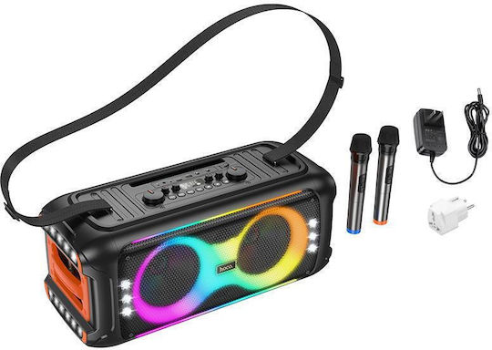 Hoco Karaoke Speaker with Wireless Microphones and Lighting Effects HA9 Black