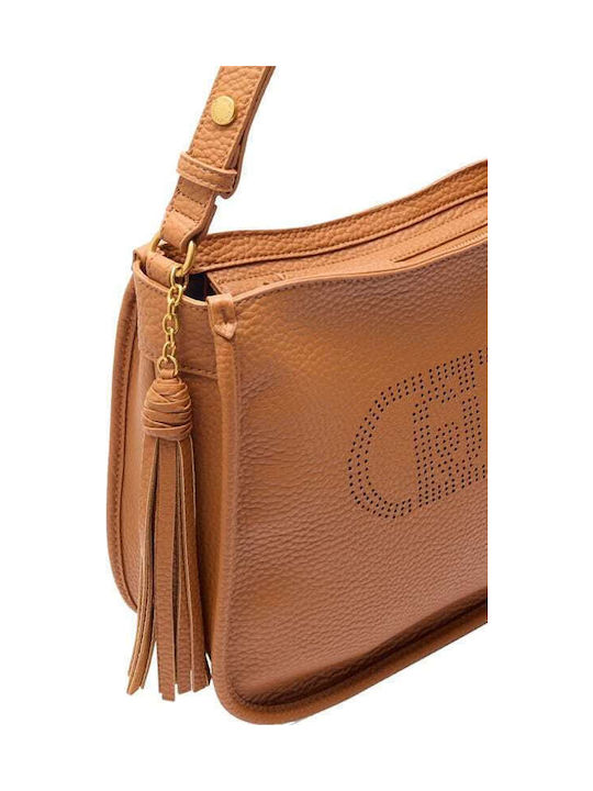 Leder Damentasche Schultertasche Tabac Braun