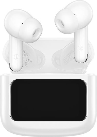 Hoco EQ14 Cool Color In ear Bluetooth хендсфри Слушалки с Кутийка за Зареждане Бял