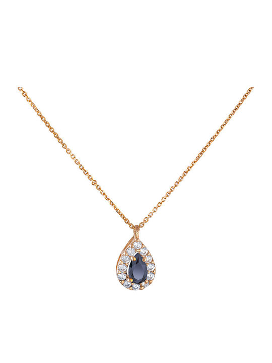 Ioannis Kosmima Set with Necklace & Earrings from Rose Gold with Stones