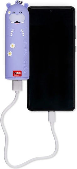 Legami Milano POW0025 Power Bank 4800mAh cu Port USB-A Hippo