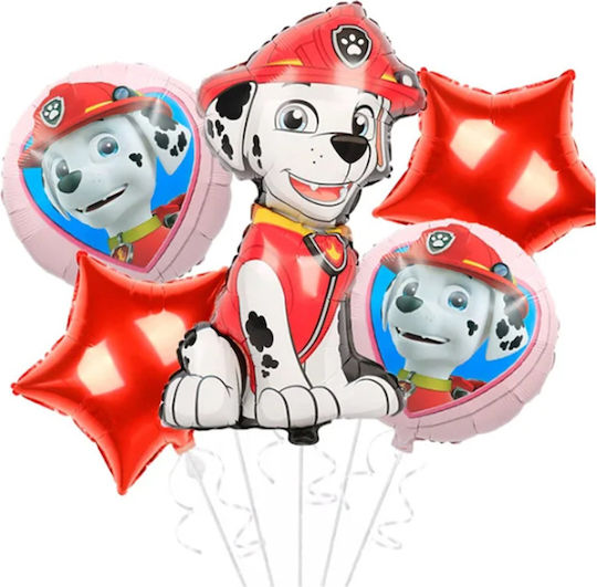 Set 5 Luftballons Folie Rote Zahlen 45cm