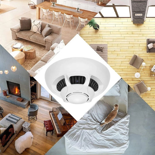 Spionkamera Rauchmelder Iuni D103 8 GB Wi-Fi Ansicht 4K Bewegungserkennung