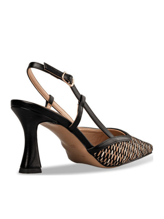 Mehrfarbige Pumps mit Spitze Zehe und Hohem Absatz