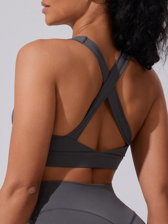 Women's Sports Bra without Padding Grey