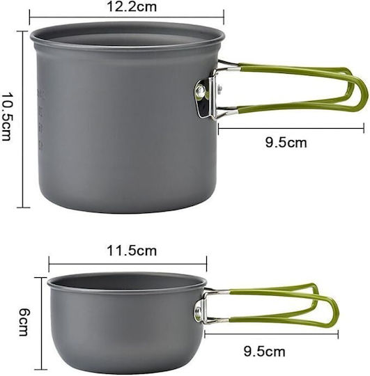 Ds-101 Cooking Set Camping Portable Non-Stick Coating
