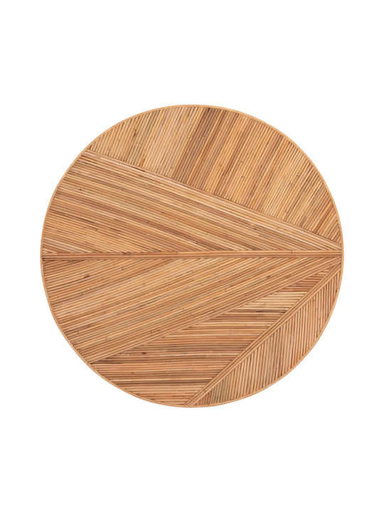 Gatsby Στρογγυλό Τραπέζι Τραπεζαρίας Rattan Φυσικό Rattan 72x72x76εκ.