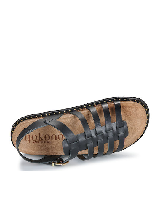 Flache Sandalen für Damen in Schwarz Farbe