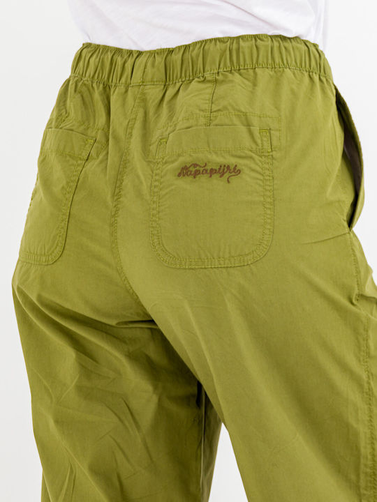 M-cisa Women's Fabric Cargo Trousers Green