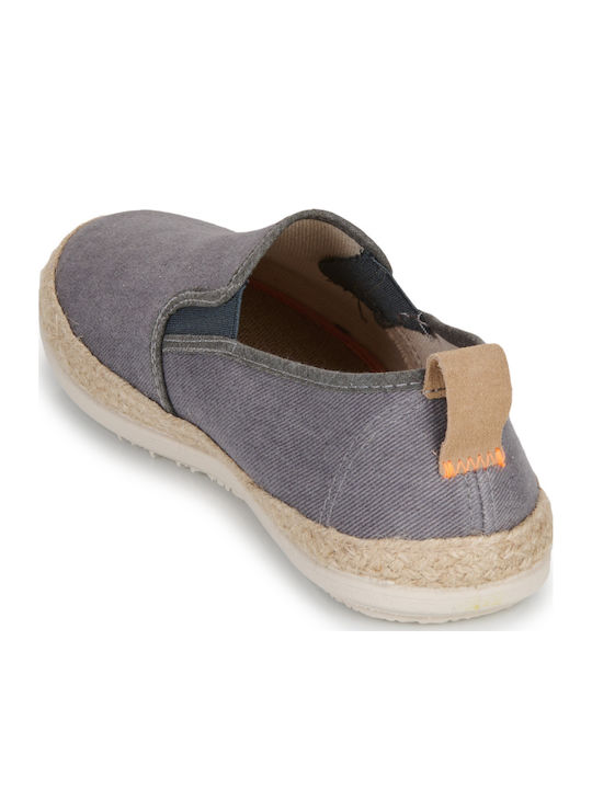 Fabric Men's Espadrilles in Gray Color