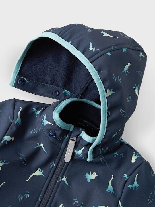 Kids' Casual Jacket with Hood Blue Navy
