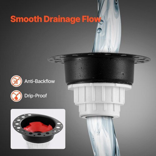 Vevor Plastic Siphon with Output 102mm and Size 17.8x15.8cm Black