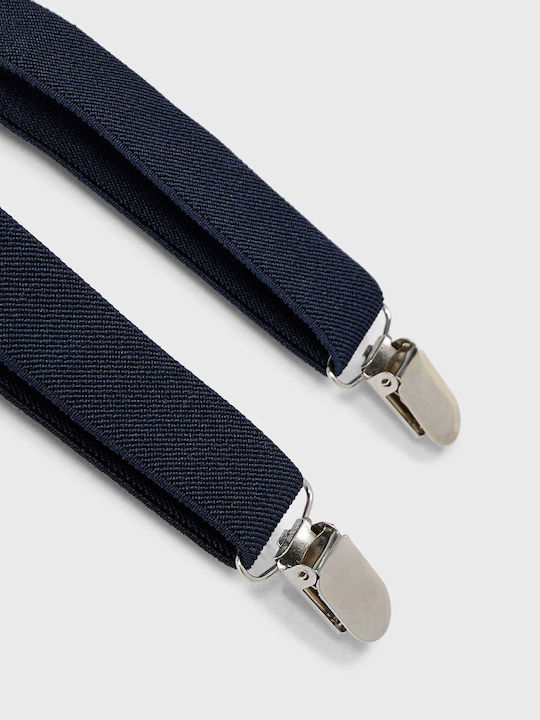 Mayoral Kids' Set Bow Tie with Suspenders Blue