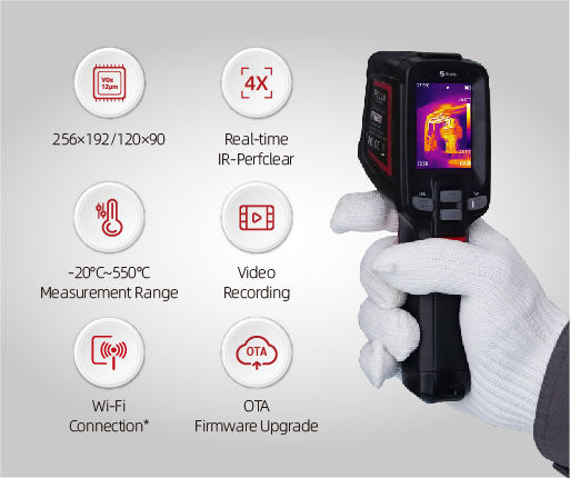 Guide Sensmart Handheld Thermal Camera with Screen 2.4" -20°C-550°C Ε1+