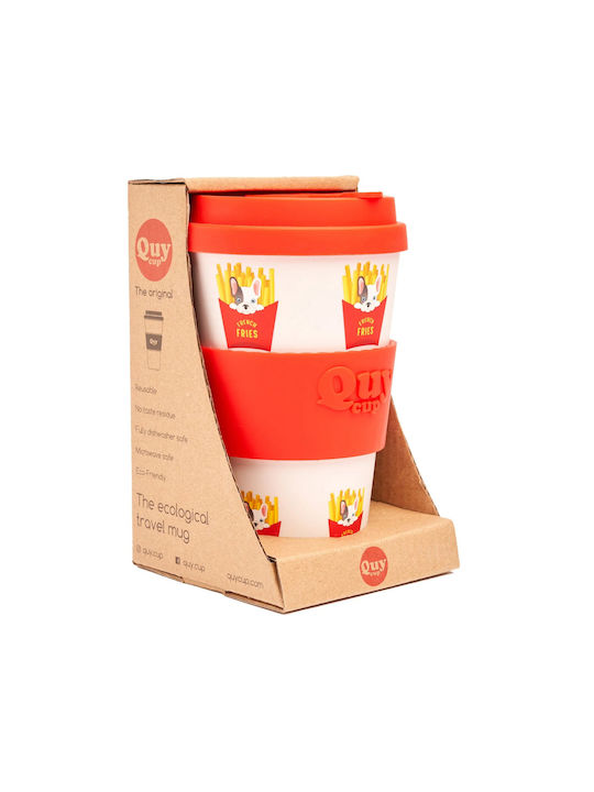 QuyCup Κούπα Πλαστική με Καπάκι 400ml